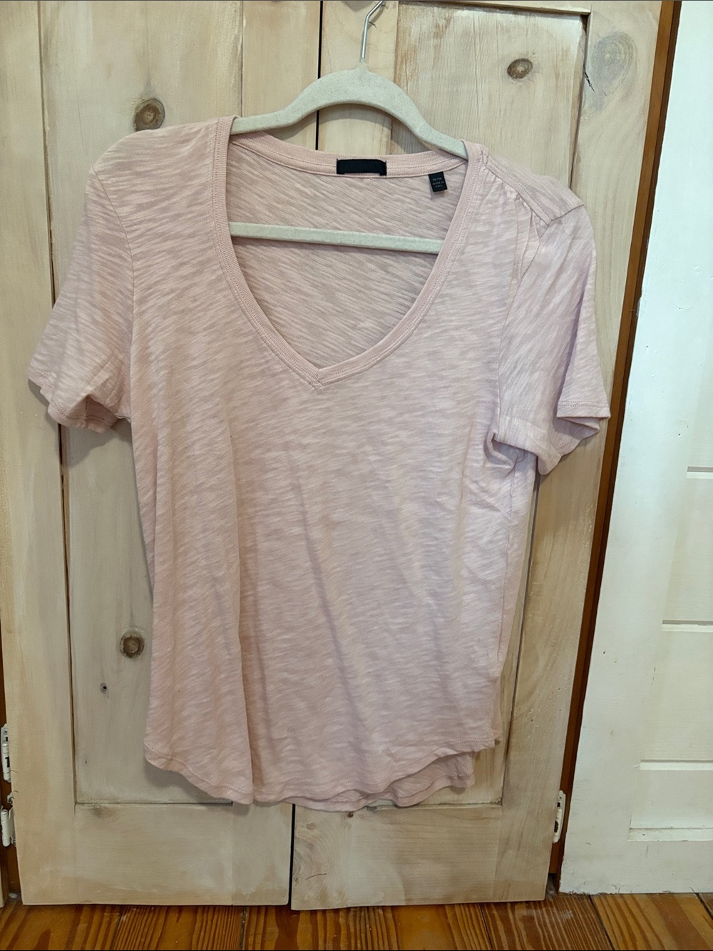 Atm Neck Tee in Light Pink